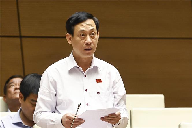 Đại biểu Quốc hội tỉnh Thanh Hoá Mai Văn Hải phát biểu. Ảnh: Doãn Tấn - TTXVN