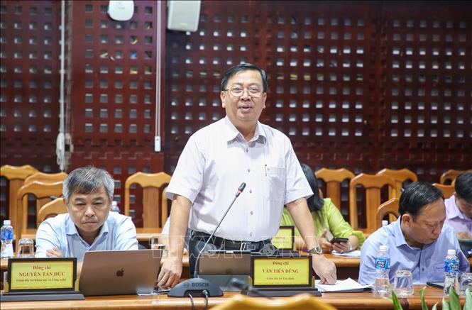 Ông Văn Tiến Dũng, Giám đốc Sở Tài chính tỉnh Tây Ninh phát biểu. Ảnh: Giang Phương - TTXVN