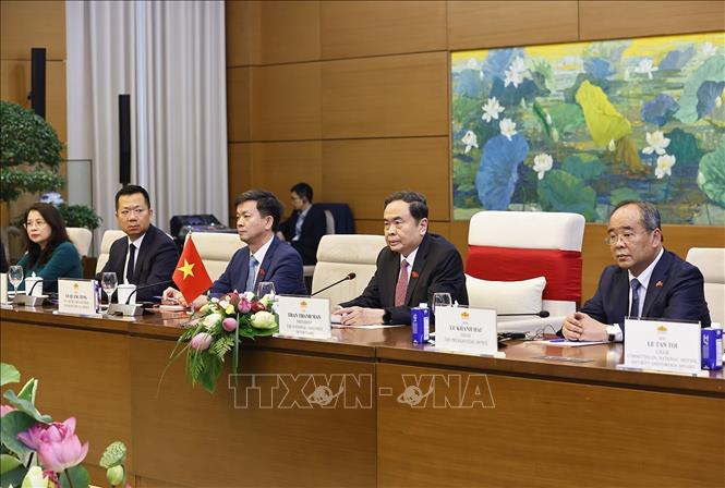 Chủ tịch Quốc hội Trần Thanh Mẫn phát biểu. Ảnh: Doãn Tấn - TTXVN 
