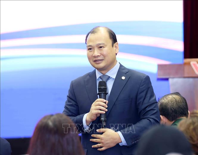 Đồng chí Lê Hải Bình, Uỷ viên Dự khuyết Trung ương Đảng, Thứ trưởng Thường trực Bộ Văn hoá, Thể thao và Du lịch phát biểu. Ảnh: Phương Hoa - TTXVN