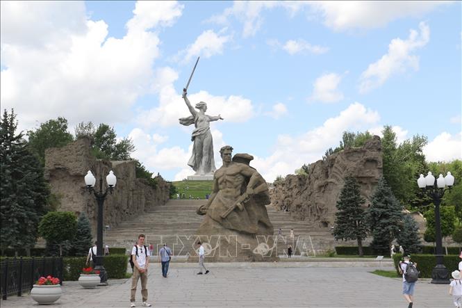 Quảng trường Quyết tử tại Khu tưởng niệm Đồi Mamaev ở thành phố Volgograd, LB Nga. Ảnh: Quang Vinh - PV TTXVN tại LB Nga