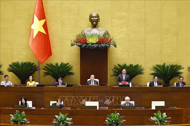 Phó Chủ tịch Quốc hội Nguyễn Khắc Định phát biểu. Ảnh: Doãn Tấn - TTXVN