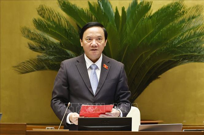 Phó Chủ tịch Quốc hội Nguyễn Khắc Định phát biểu. Ảnh: Doãn Tấn - TTXVN