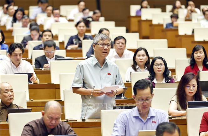Đại biểu Quốc hội TP. Hà Nội Nguyễn Anh Trí phát biểu. Ảnh: Doãn Tấn - TTXVN