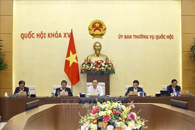 Chủ tịch Quốc hội Trần Thanh Mẫn phát biểu. Ảnh: Doãn Tấn - TTXVN