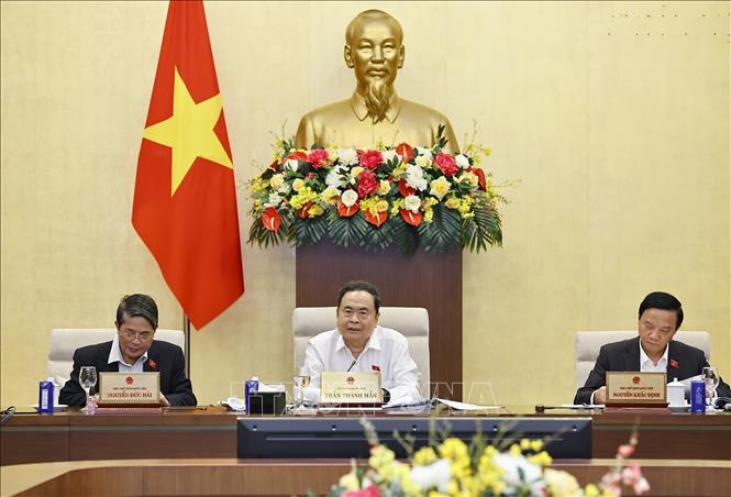 Chủ tịch Quốc hội Trần Thanh Mẫn phát biểu. Ảnh: Doãn Tấn - TTXVN