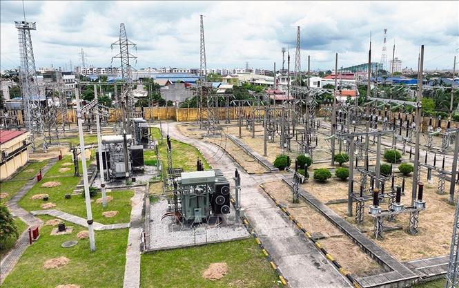 Trạm biến áp 110kV, quận Hồng Bàng, thành phố Hải Phòng. Ảnh: Vũ Sinh - TTXVN