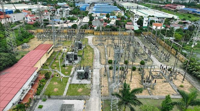 Trạm biến áp 110kV, quận Hồng Bàng, thành phố Hải Phòng. Ảnh: Vũ Sinh - TTXVN