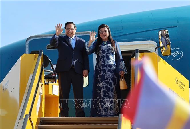 Thủ tướng Phạm Minh Chính và Phu nhân rời thủ đô Stockholm về nước, kết thúc tốt đẹp chuyến thăm chính thức Vương quốc Thụy Điển. Ảnh: Dương Giang-TTXVN 


