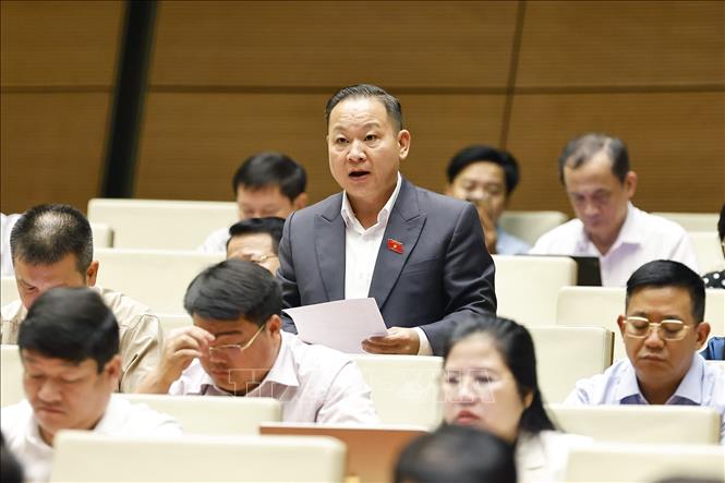 Đại biểu Quốc hội tỉnh Hà Giang Tráng A Dương phát biểu. Ảnh: Doãn Tấn - TTXVN