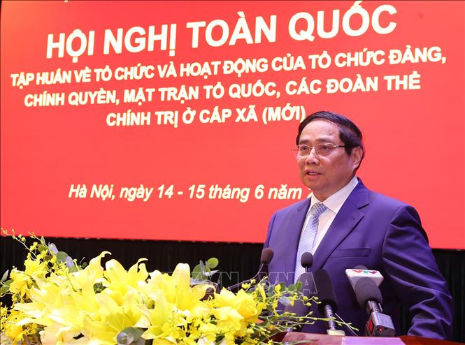 Thủ tướng Phạm Minh Chính phát biểu chỉ đạo Hội nghị. Ảnh: Văn Điệp – TTXVN