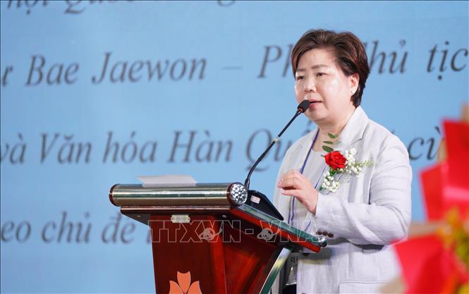 Đại biểu phát biểu tại hội thảo. Ảnh: Văn Dũng-TTXVN                                          