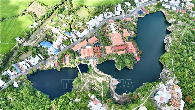 An aerial view of Truc Lam Zen Monastery. VNA Photo: Thanh Sang