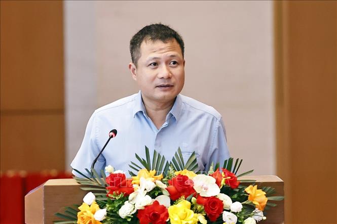 Phó Tổng Giám đốc Đài Truyền hình Việt Nam Đỗ Đức Hoàng phát biểu. Ảnh: Doãn Tấn - TTXVN