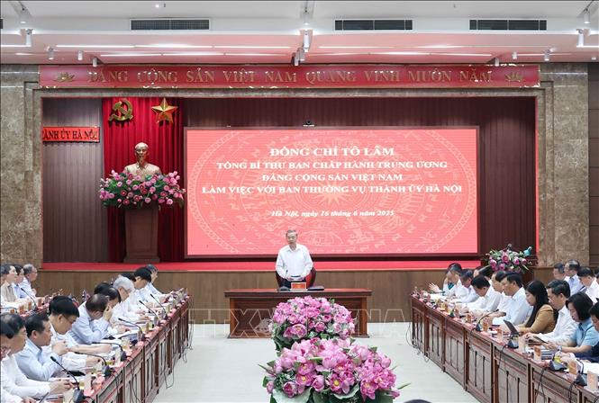 Tổng Bí thư Tô Lâm phát biểu. Ảnh: Thống Nhất -TTXVN