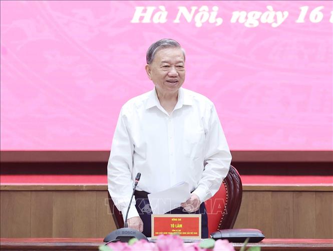 Tổng Bí thư Tô Lâm phát biểu. Ảnh: Thống Nhất -TTXVN