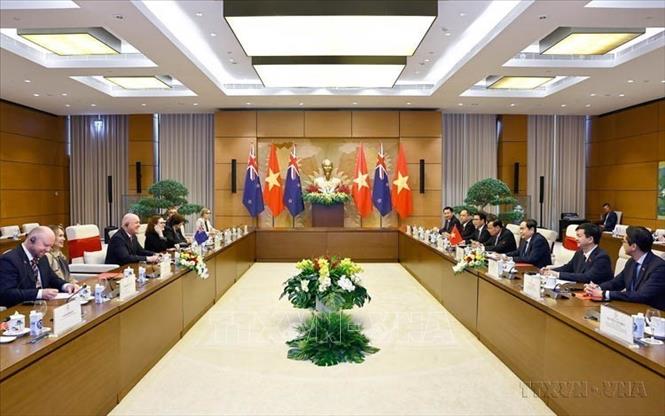  Chủ tịch Quốc hội Trần Thanh Mẫn hội kiến Thủ tướng New Zealand Christopher Luxon thăm chính thức Việt Nam (27/02/2025). Ảnh: Doãn Tấn - TTXVN