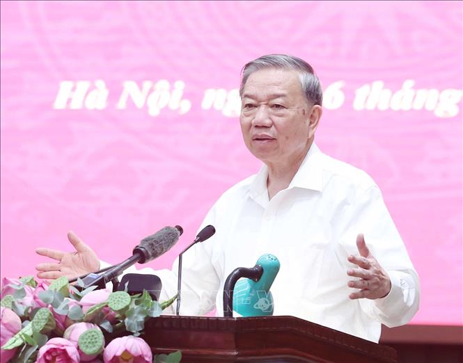 Tổng Bí thư Tô Lâm phát biểu. Ảnh: Thống Nhất -TTXVN