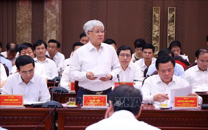 Chủ tịch Ủy ban Trung ương Mặt trận Tổ quốc Việt Nam Đỗ Văn Chiến phát biểu. Ảnh: Văn Điệp – TTXVN