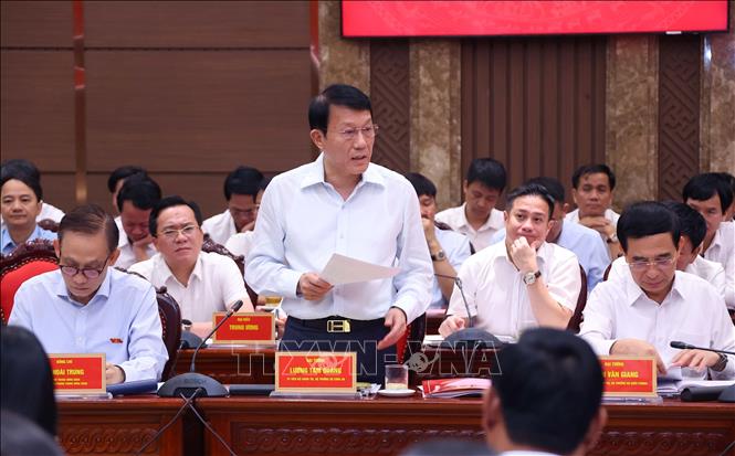 Đại tướng Lương Tam Quang, Bộ trưởng Bộ Công an phát biểu. Ảnh: Văn Điệp – TTXVN