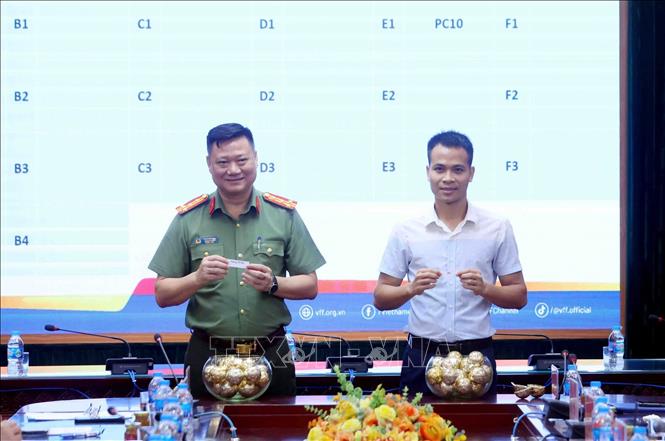Lễ bốc thăm chia bảng các nội dung thi đấu tại Hội thao. Ảnh: Phạm Kiên - TTXVN.
