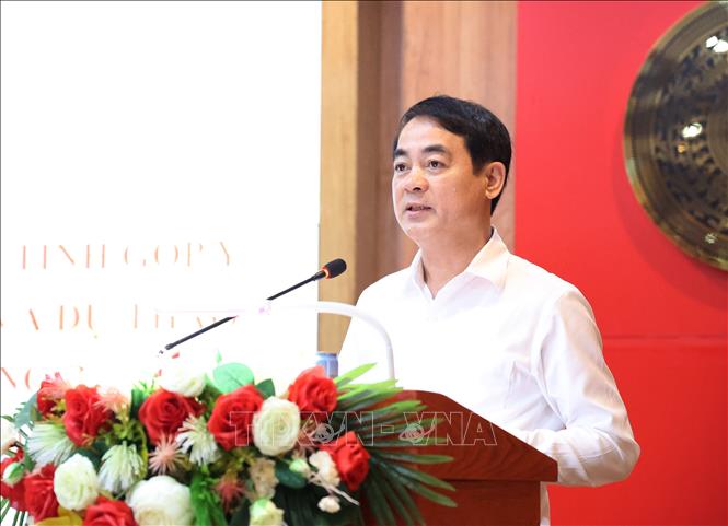 Ông Nghiêm Xuân Thành, Bí thư Tỉnh ủy Khánh Hòa phát biểu tại hội nghị. Ảnh: Tiên Minh - TTXVN