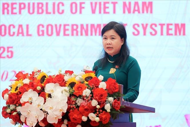 Phó Chủ nhiệm Ủy ban Pháp luật và Tư pháp của Quốc hội Nguyễn Phương Thủy phát biểu. Ảnh: An Đăng - TTXVN
