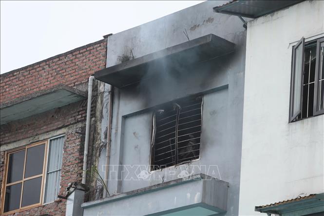 Hiện trường vụ cháy. Ảnh: Tuấn Anh - TTXVN