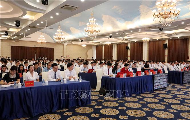 Lãnh đạo các sở, ngành, địa phương tỉnh Lạng Sơn dự hội nghị. Ảnh: Văn Đạt - TTXVN