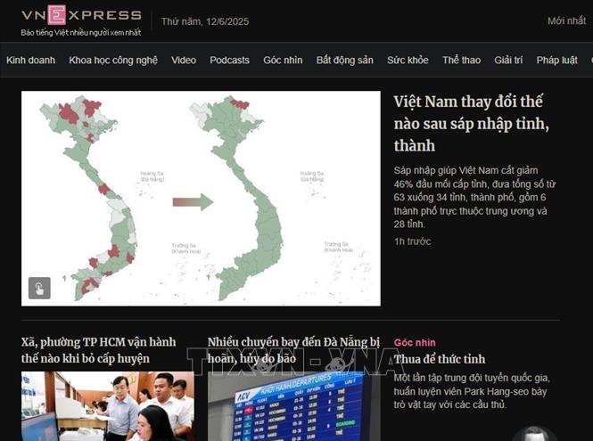 Báo chí Cách mạng Việt Nam thực hiện tốt yêu cầu “Xây dựng nền báo chí, truyền thông chuyên nghiệp, nhân văn và hiện đại” theo tinh thần Nghị quyết Đại hội XIII của Đảng. Ảnh: TTXVN phát