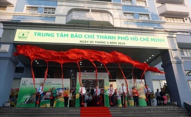 Trung tâm Báo chí Thành phố Hồ Chí Minh - trung tâm Báo chí đầu tiên trong cả nước khánh thành và chính thức đi vào hoạt động, chiều 5/5/2019. Ảnh: Thu Hoài - TTXVN
