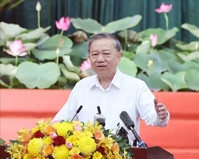 Tổng Bí thư Tô Lâm phát biểu. Ảnh: Thống Nhất – TTXVN