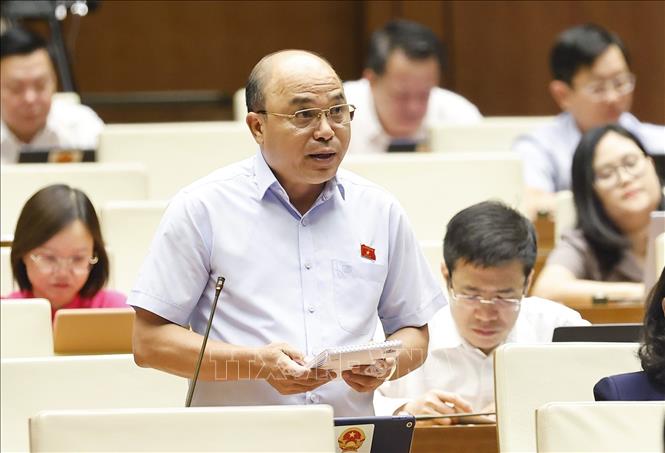 Đại biểu Quốc hội tỉnh Bà Rịa - Vũng Tàu Đỗ Văn Yên phát biểu. Ảnh: Doãn Tấn - TTXVN