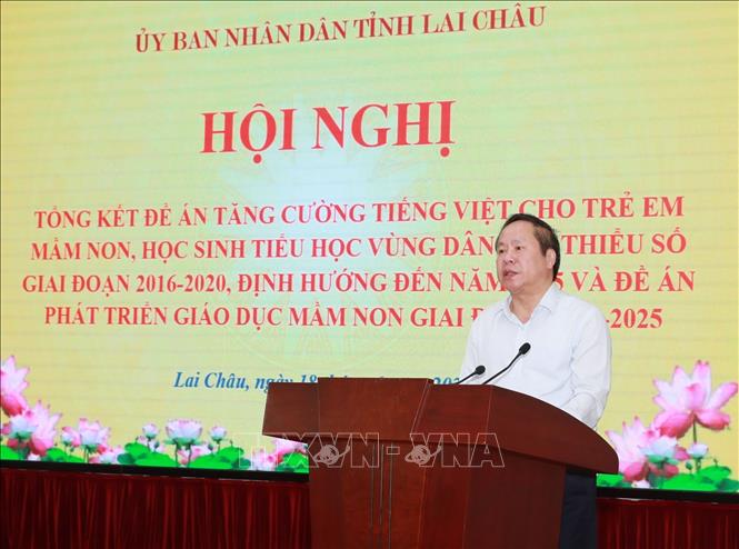 Phó Chủ tịch Thường trực UBND tỉnh Lai Châu Tống Thanh Hải phát biểu chỉ đạo. Ảnh: Quý Trung – TTXVN