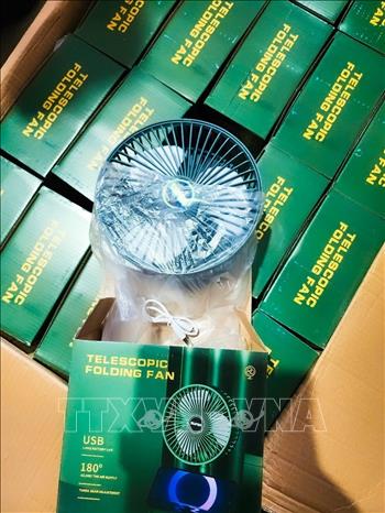 Lực lượng chức năng bắt 6 lô hàng quá cảnh từ Trung Quốc đi Lào trị giá khoảng 2,8 tỷ đồng. Ảnh: TTXVN phát