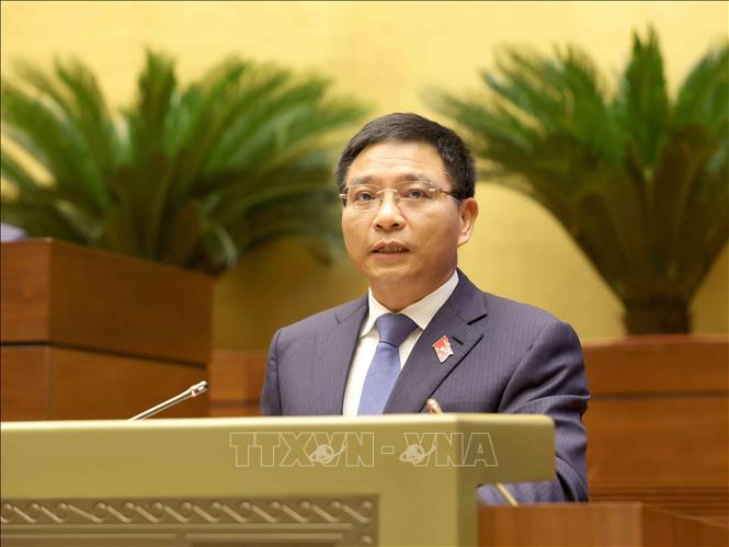 Bộ trưởng Bộ Tài chính Nguyễn Văn Thắng phát biểu tại phiên chất vấn. Ảnh: Phương Hoa - TTXVN