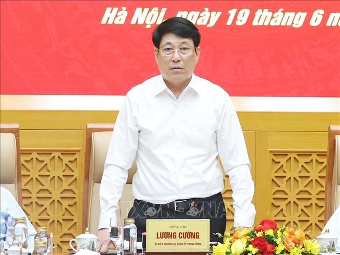 Chủ tịch nước Lương Cường phát biểu. Ảnh: Thống Nhất – TTXVN