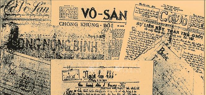 Báo chí Cách mạng do Đảng lãnh đạo đầu những năm 30 của thế kỷ XX. Ảnh: TTXVN phát