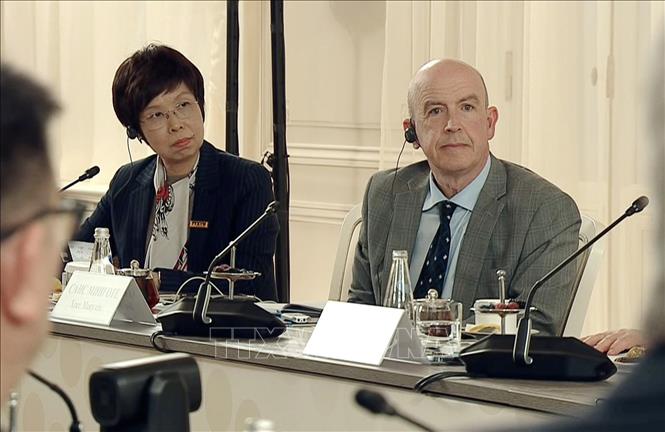 Tổng Giám đốc TTXVN Vũ Việt Trang tại buổi phỏng vấn Tổng thống LB Nga Vladimir Putin. Ảnh: Quang Vinh-PV TTXVN tại LB Nga