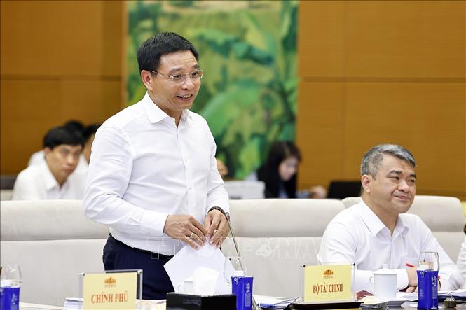 Bộ trưởng Bộ Tài chính Nguyễn Văn Thắng phát biểu. Ảnh: Doãn Tấn - TTXVN
