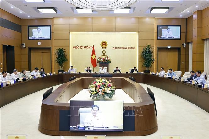 Chủ tịch Quốc hội Trần Thanh Mẫn phát biểu. Ảnh: Doãn Tấn - TTXVN