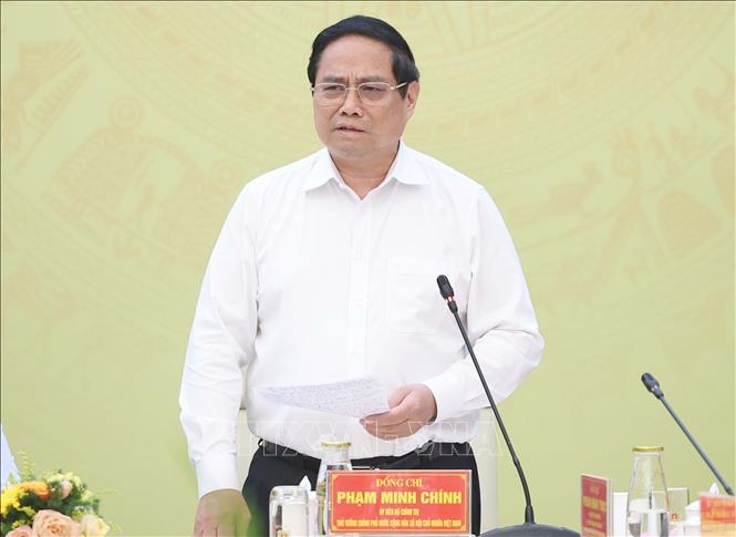 Thủ tướng Phạm Minh Chính phát biểu. Ảnh: Thống Nhất – TTXVN
