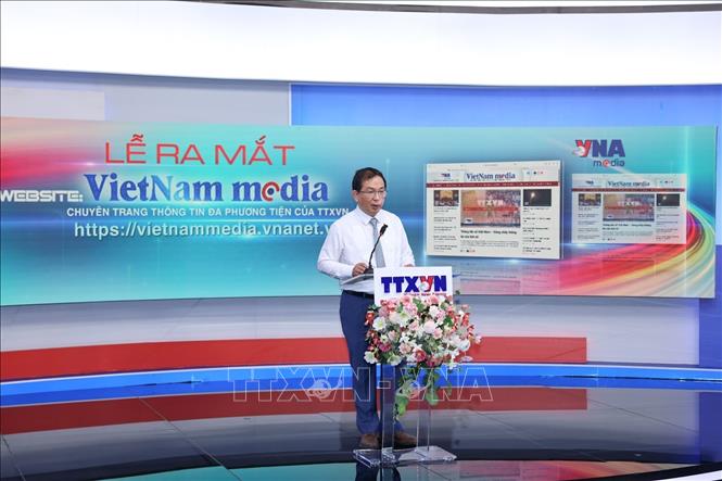 Phó Tổng Giám đốc Thông tấn xã Việt Nam Nguyễn Tuấn Hùng phát biểu. Ảnh: Thanh Tùng - TTXVN 