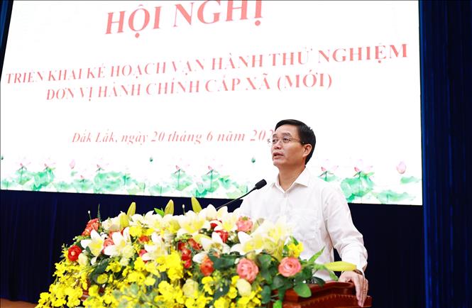 Bí thư Tỉnh ủy Đắk Lắk Nguyễn Đình Trung phát biểu chỉ đạo tại Hội nghị. Ảnh: Hoài Thu – TTXVN.