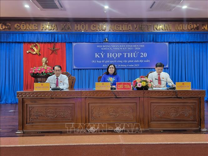 Chủ tọa tại kỳ họp. Ảnh: Huỳnh Phúc Hậu - TTXVN