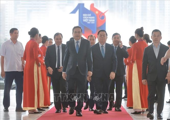 Chủ tịch Quốc hội Trần Thanh Mẫn đến dự Lễ kỷ niệm. Ảnh: Minh Quyết - TTXVN