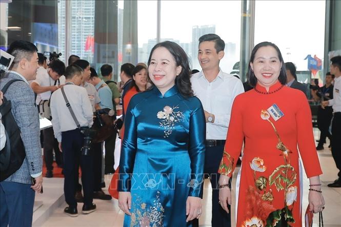 Phó Chủ tịch nước Võ Thị Ánh Xuân đến dự Lễ kỷ niệm. Ảnh: Minh Quyết - TTXVN