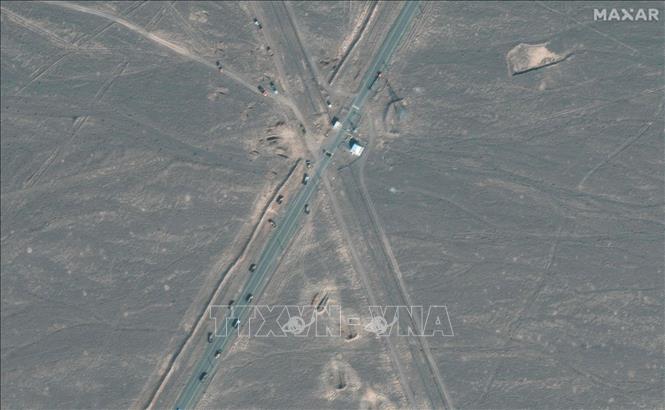 Hình ảnh do vệ tinh Maxar cung cấp về cơ sở hạt nhân Fordow ở Iran, ngày 20/6/2025. Ảnh: Peninsula/TTXVN