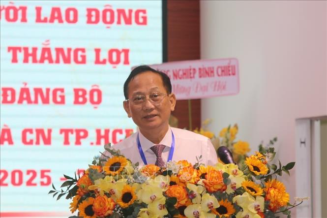 Phó Bí Đảng uỷ UBND TP. Hồ Chí Minh Trần Văn Nam phát biểu chỉ đạo Đại hội. Ảnh: Thanh Vũ-TTXVN
