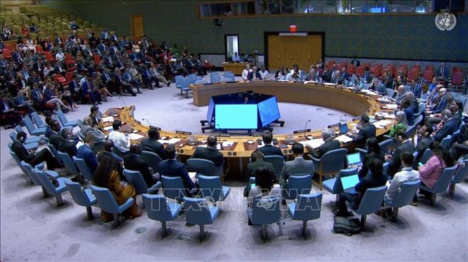 Toàn cảnh cuộc họp của HĐBA. Ảnh: Thanh Tuấn - Phóng viên TTXVN tại Mỹ